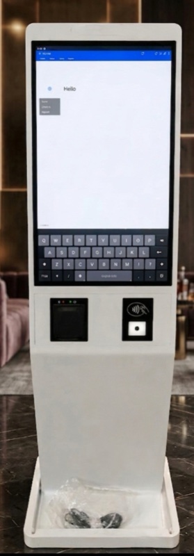 MODEL G — 32" Touch Kiosk with Dual-Lens Camera
