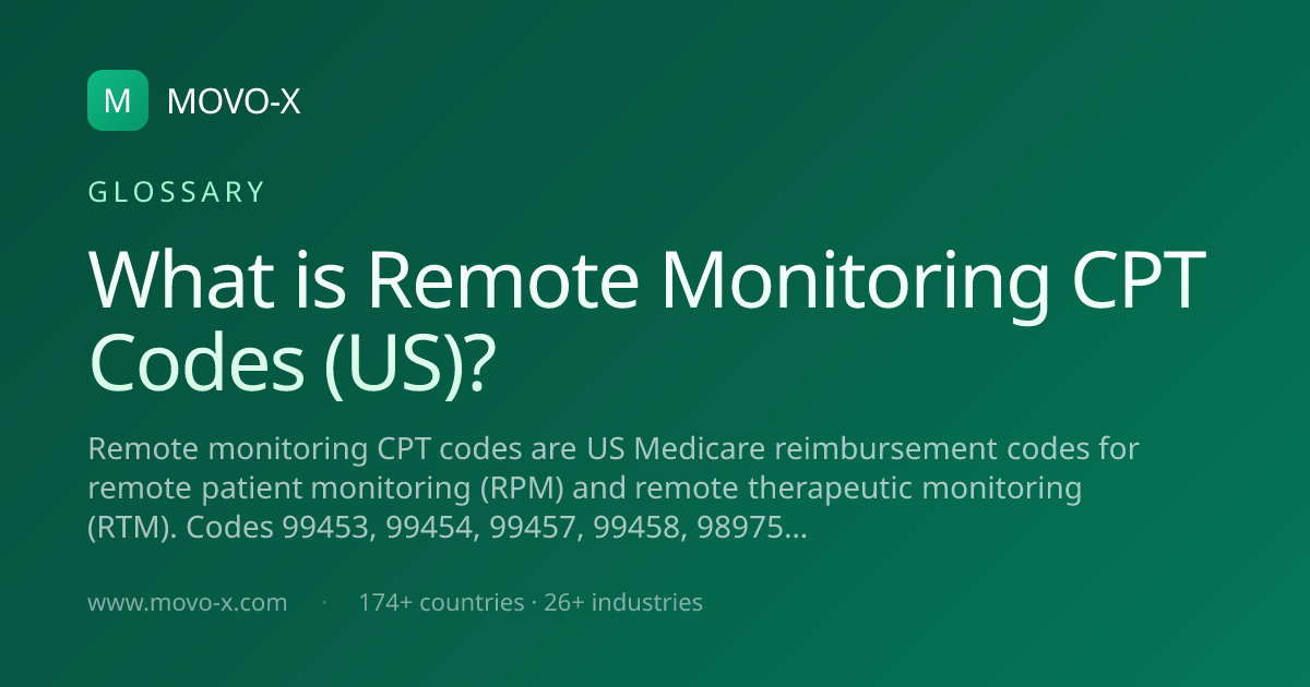 What is Remote Monitoring CPT Codes (US)? · MOVO-X | MOVO-X